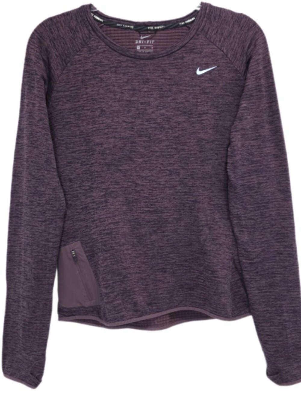1480 Nike Running Dri-Fit Reflective Long Sleeve Pullover Top Sz.M Womens